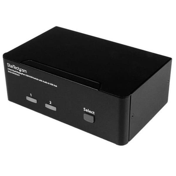 StarTech.com Switch KVM a 2 porte DisplayPort per doppio Monitor - 4k 60hz - Switch KVM / audio / USB - 2 x KVM / audio / USB - 1 utente locale - desktop - 120/230 V CA / 12 V CC - per P/N: SVA12M2NEUA, SVA12M5NA