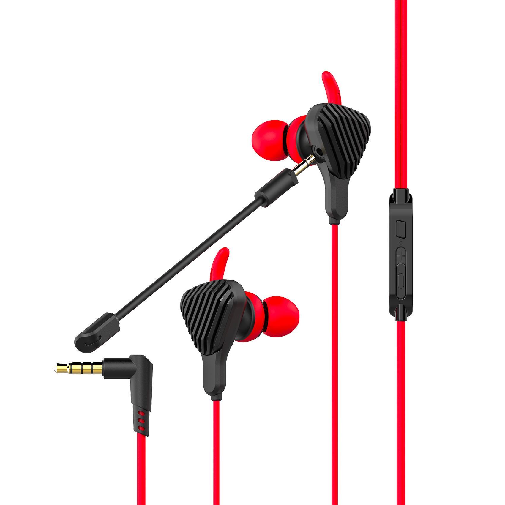 Celly CYBERWIRED - Auricolari con microfono - in-ear - cablato - jack 3,5 mm - nero, rosso