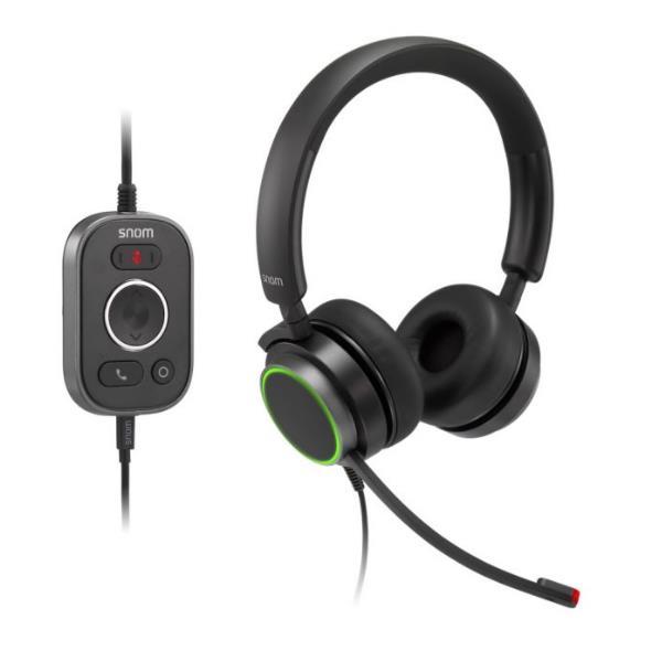 snom A330D - Cuffie con microfono - on-ear - cablato - USB, jack 3,5 mm