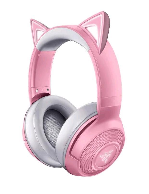 Razer Kraken BT - Kitty Edition - cuffie con microfono - dimensione completa - Bluetooth - senza fili