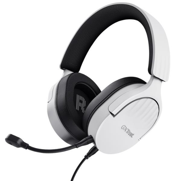 Trust GXT 489W FAYZO - Cuffie con microfono - dimensione completa - cablato - jack 3,5 mm - bianco
