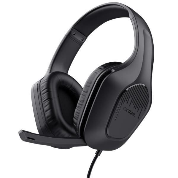 Trust GXT 415 Zirox - Cuffie con microfono - dimensione completa - cablato - jack 3,5 mm - nero