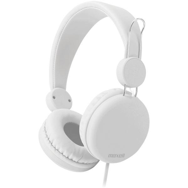 Maxell Spectrum Headphones HP - Cuffie con microfono - dimensione completa - cablato - jack 3,5 mm - bianco