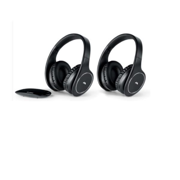 Meliconi HP Easy Digital bundle - Cuffie - dimensione completa - senza fili - nero (pacchetto di 2)