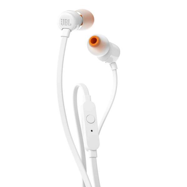 JBL JBLT110WHT AURICOLARI CON MICROFONO CAVO 1.10MT JACK 3.5MM COLORE BIANCO
