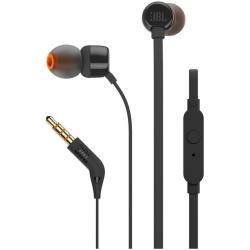JBL T110 - Auricolari con microfono - in-ear - cablato - jack 3,5 mm - nero