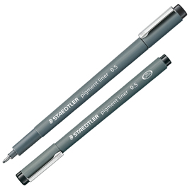 STAEDTLER pigment liner 308 - Penna a punta sottile - nero - inchiostro pigmentato - 0.5 mm