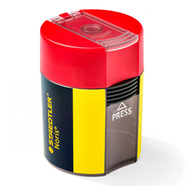 STAEDTLER Noris - Temperino con contenitore - nero, giallo - metallo