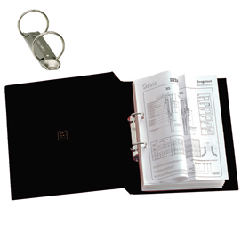 Raccoglitore Stelvio - 22 x 30 cm - 2 anelli a R 25 mm - dorso 3 cm - nero - Sei Rota