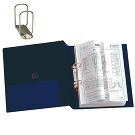 Raccoglitore Stelvio - 22 x 30 cm - 2 anelli a Q 65 mm - dorso 9 cm - blu - Sei Rota