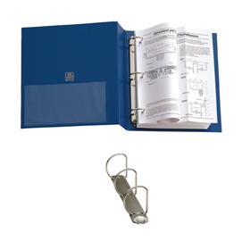 Raccoglitore Stelvio - 22 x 30 cm - 3 anelli a D 40 mm - dorso 5,5 cm - blu - Sei Rota