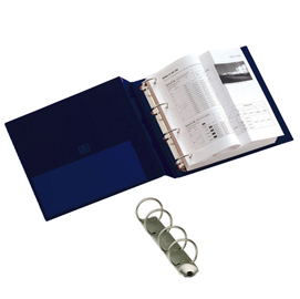 Raccoglitore Stelvio - 22 x 30 cm - 4 anelli tondi 40 mm - dorso 5,5 cm - blu - Sei Rota