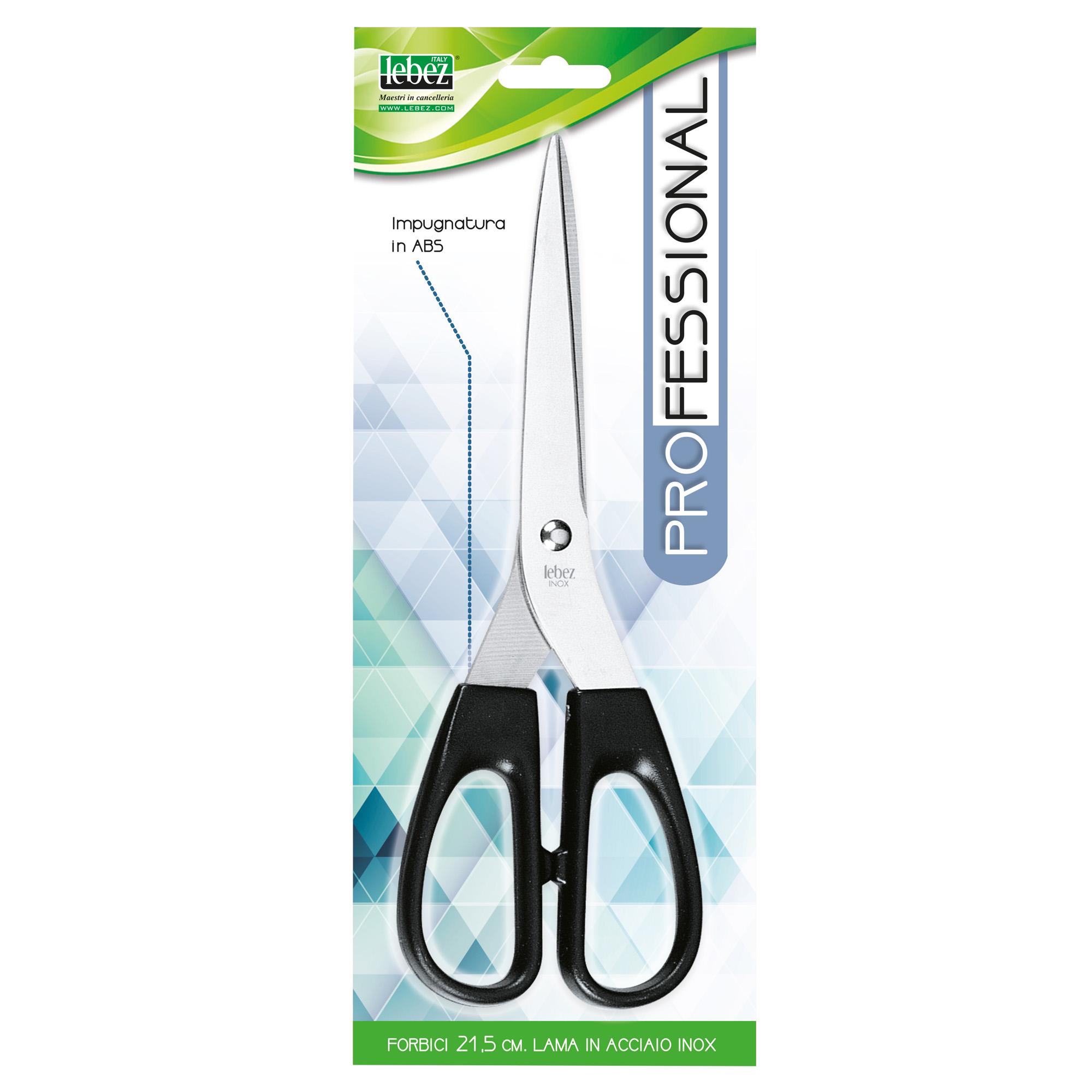 LEBEZ FORBICE LAMA ACCIAIO IMPUGNATURA IN ABS 21.5 CM COLORE NERO