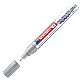 Marcatore permanente a vernice 750 - punta tonda - da 2 a 4 mm - argento - Edding