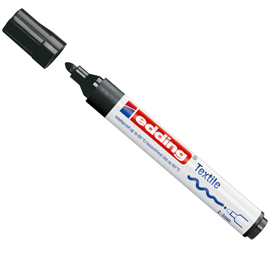 Marcatore per tessuto 4500 - punta tonda - da 2 a 3mm - nero - Edding