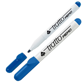 Marcatore Tratto Memo blu p/tonda 4 0 mm tratto 1 0-2 5 mm inchiostro cancellabile a secco per lavagne bianche (conf.12)
