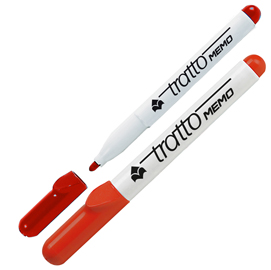 Marcatore Tratto Memo rosso p/tonda 4 0 mm tratto 1 0-2 5 mm inchiostro cancellabile a secco per lavagne bianche (conf.12)