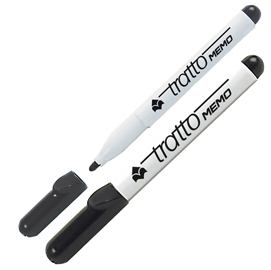 Marcatore Tratto Memo nero p/tonda 4 0 mm tratto 1 0-2 5 mm inchiostro cancellabile a secco per lavagne bianche (conf.12)