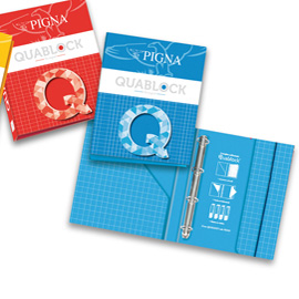 QUADERNO QUABLOCK A4/4 ANELLI
