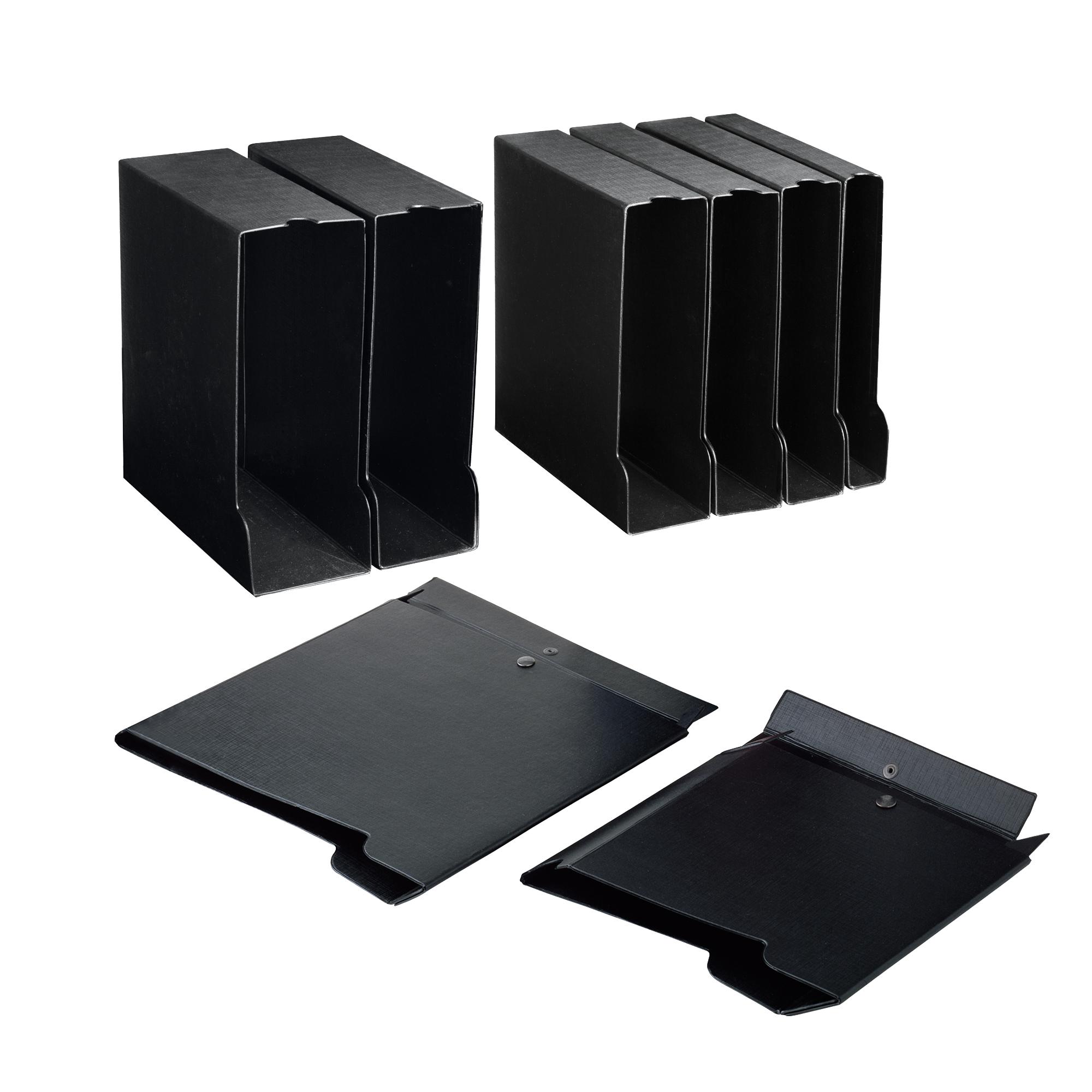 SEI ROTA CUSTODIA 50 CUSTODIA PE RACCOGLITORI AD ANELLI IN COLPAN CM 30X22X5 A4 NERO