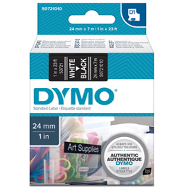 DYMO D1 - Poliestere - bianco su nero - Rotolo (2,4 cm x 7 m) 1 cassetta(e) rotolo di etichette - per LabelMANAGER 500TS, PnP