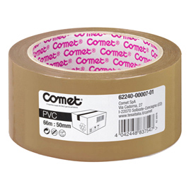 Nastro da imballo in PVC Comet -Tesa- 50mmx66mt avana (torre 6pz)