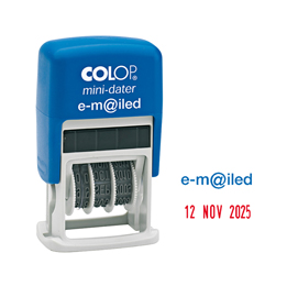 Timbro Mini Dater S160/L1 Datario + EM@ILED - 4 mm - autoinchiostrante - Colop