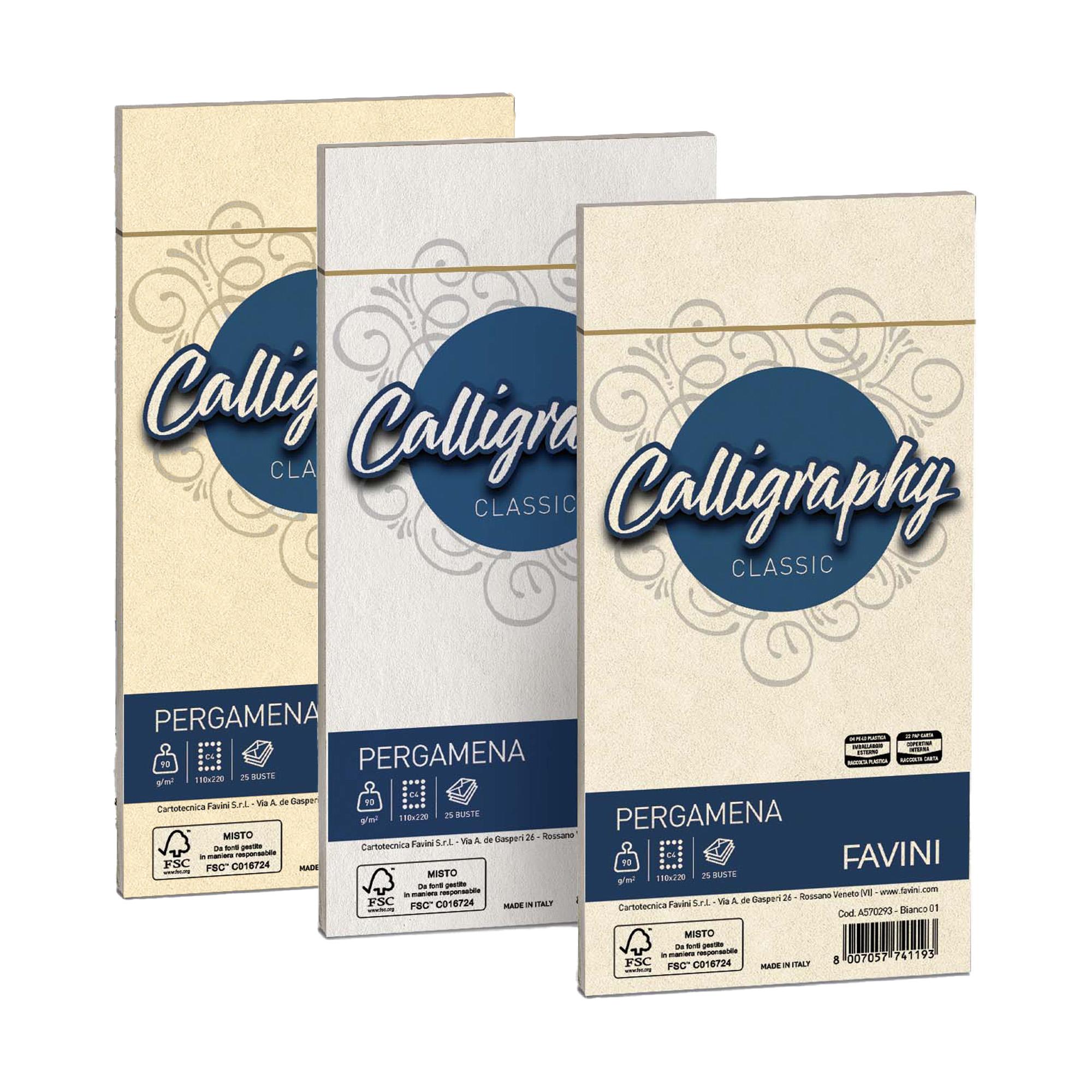 Busta Calligraphy Pergamena - 110 x 220 mm …