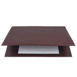 Sottomani doppio in similpelle - marrone scuro - 48 x 32cm - City Time