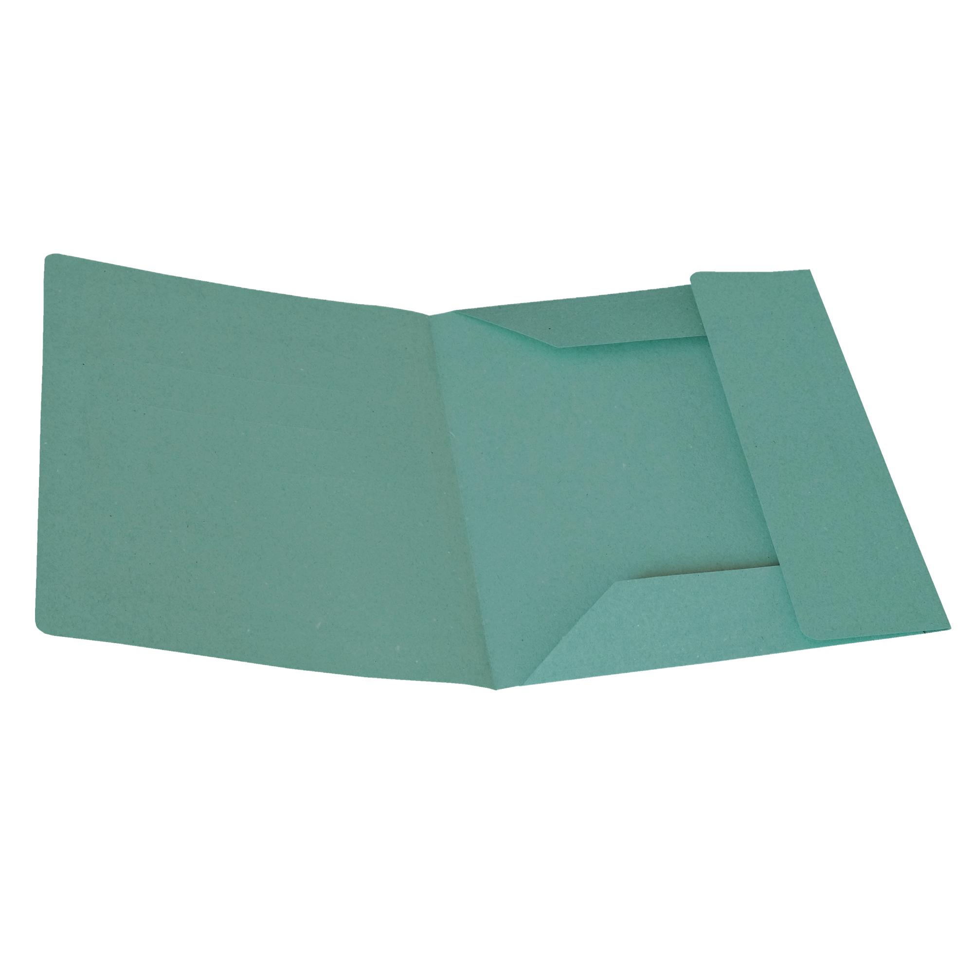 Cartellina 3 lembi - 200 gr - 25 x 33 cm - cartoncino manilla - verde - Cartotecnica del Garda - conf. 50 pezzi