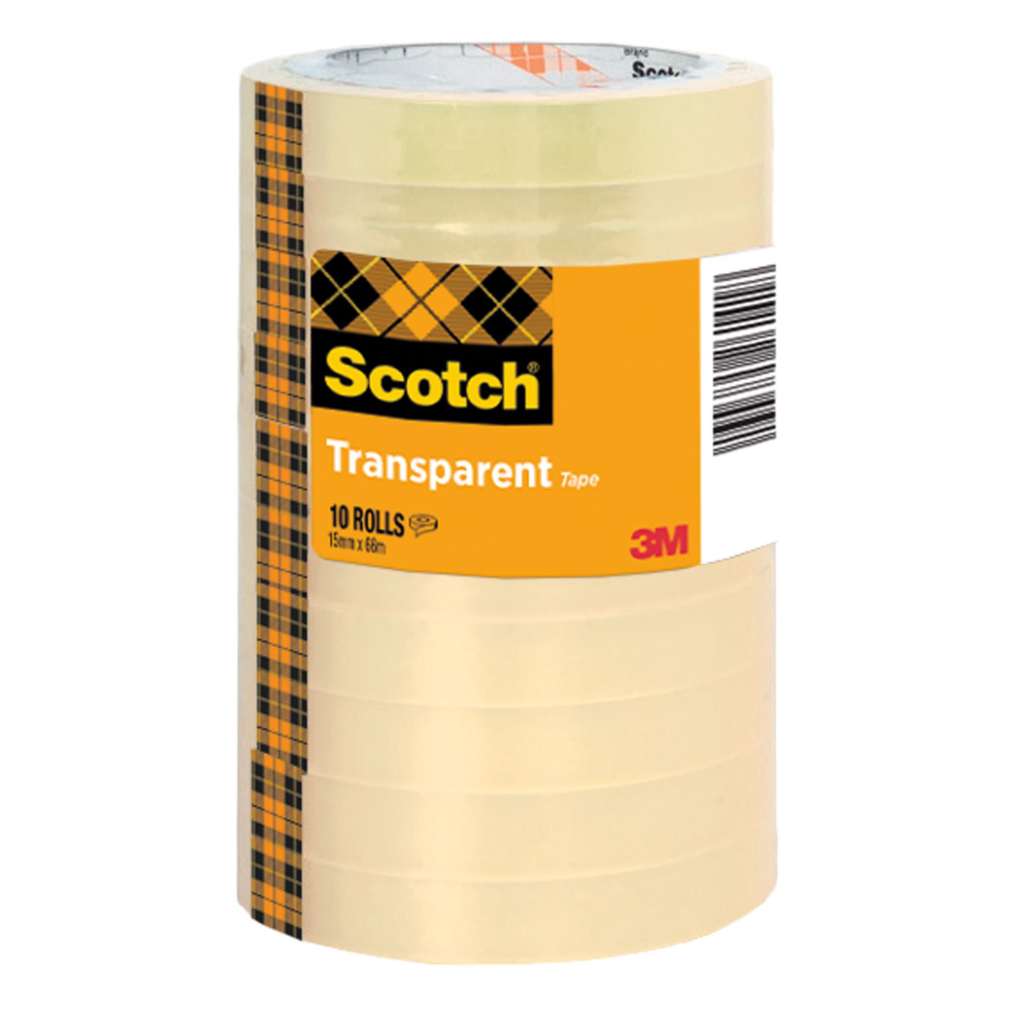 Nastro adesivo 508 - 1,5 cm x 66 m - trasparente - Scotch -  torre 10 rotoli