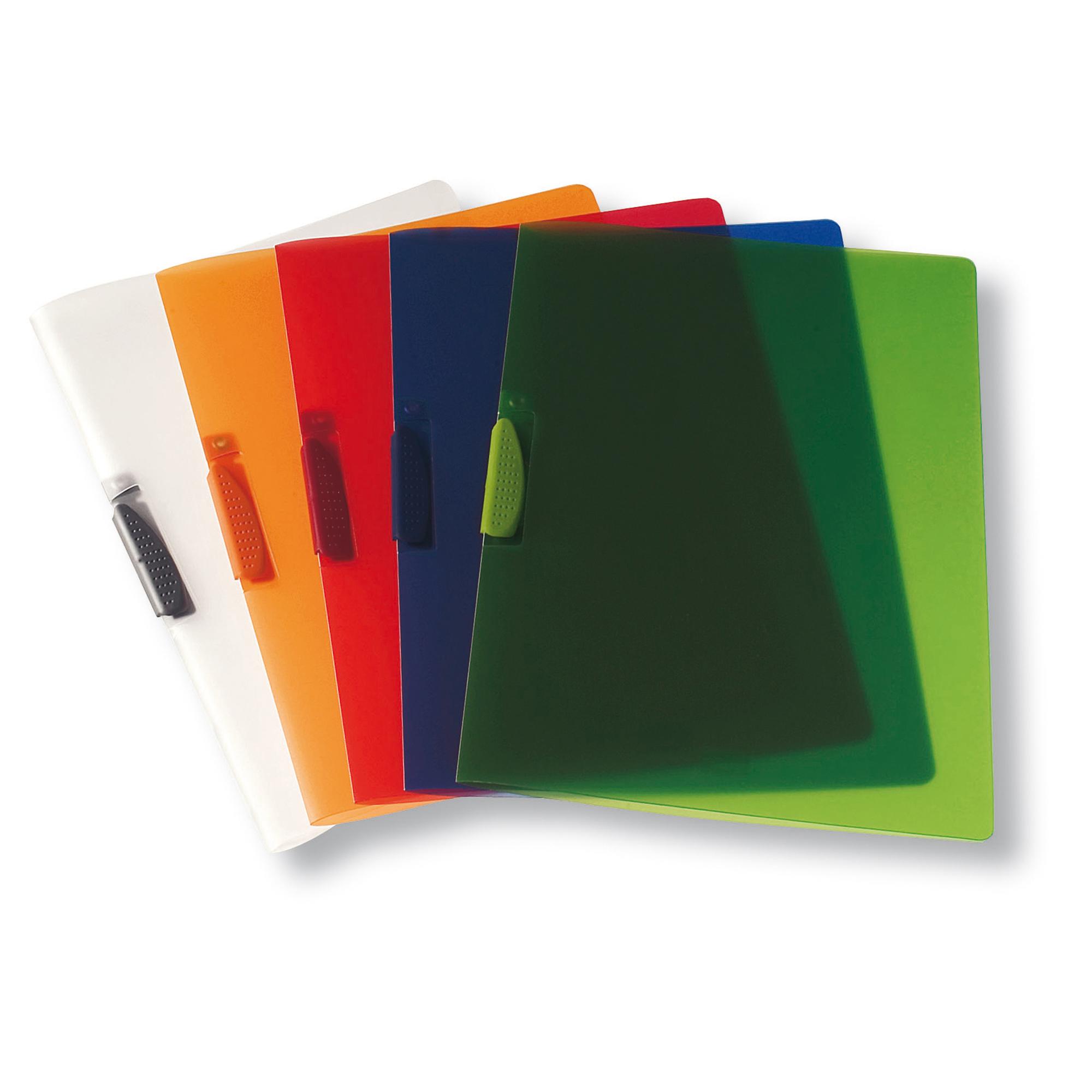Cartellina con molla Clipper - 22 x 30 cm - trasparente arancio - Fellowes