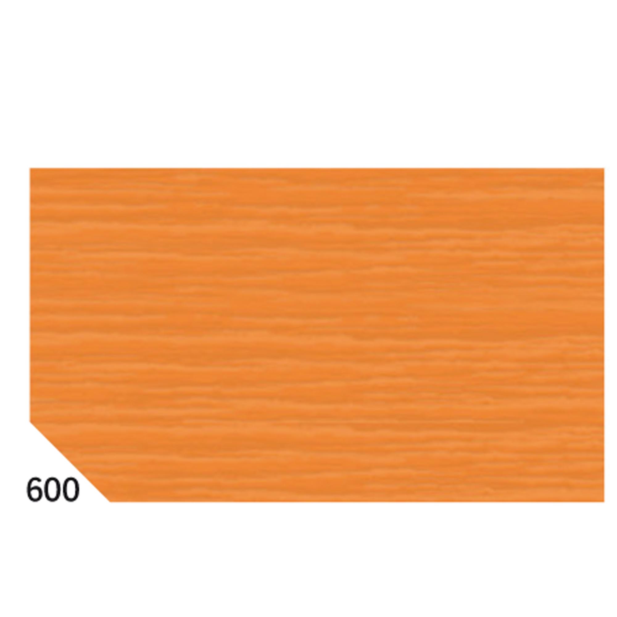 Carta crespa - 50 x 250 cm - 48 gr/m² - arancione 600 - Rex Sadoch - conf.10 rotoli