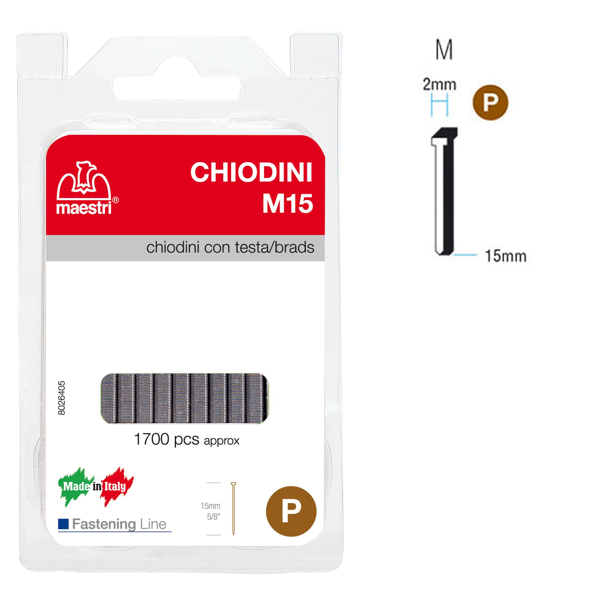 Chiodini M15 per fissatrici - con testa - …