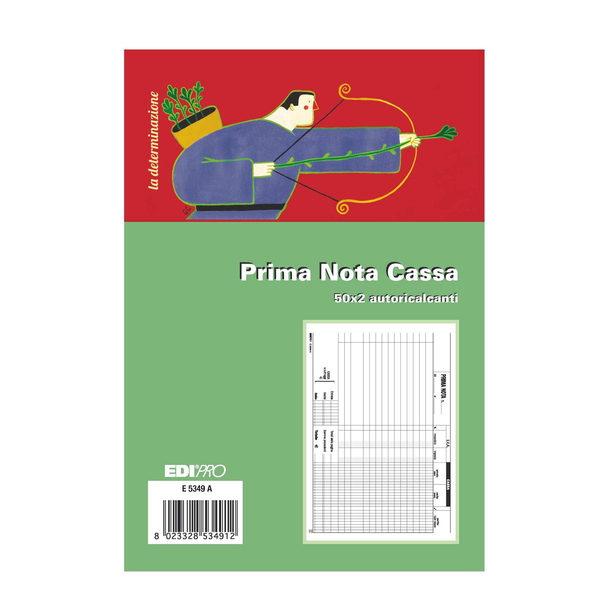 Blocco prima nota cassa - 50/50 fogli autoricalcanti …