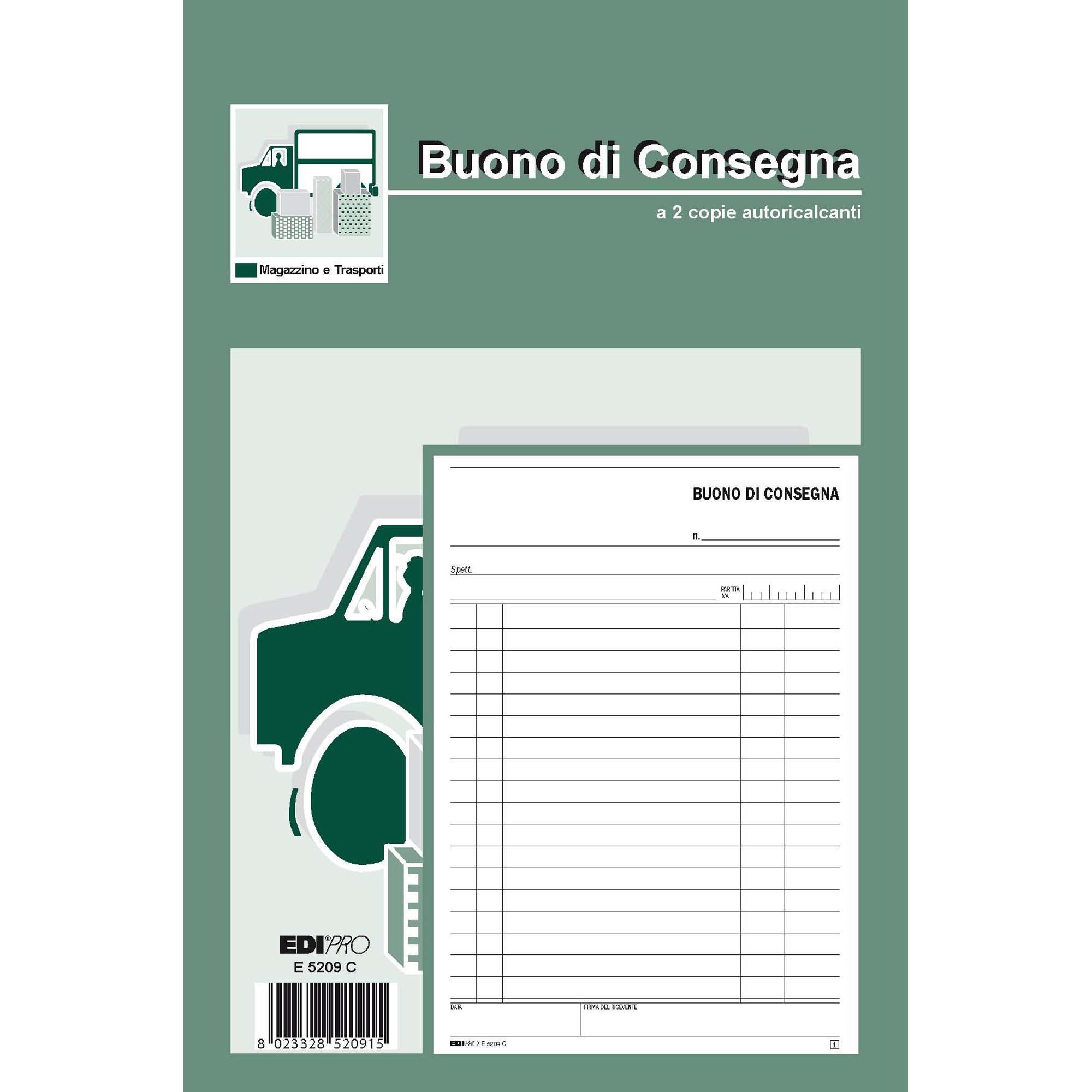 Blocco buoni di consegna - 50/50 fogli ricalcanti …