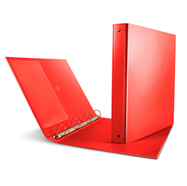 Raccoglitore Nettuno - 22 x 30 cm - 4 anelli a R 30 mm - dorso 3,5 cm - rosso - Sei Rota