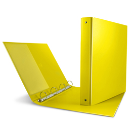 Raccoglitore Nettuno - 22 x 30 cm - 4 anelli a R 30 mm - dorso 3,5 cm - giallo - Sei Rota