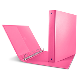 Raccoglitore Nettuno - 22 x 30 cm - 4 anelli a R 30 mm - dorso 3,5 cm - rosa - Sei Rota
