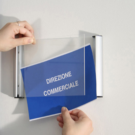 Porta targa appendibile Wall Sign - A5 - 15 x 21 cm - Tecnostyl