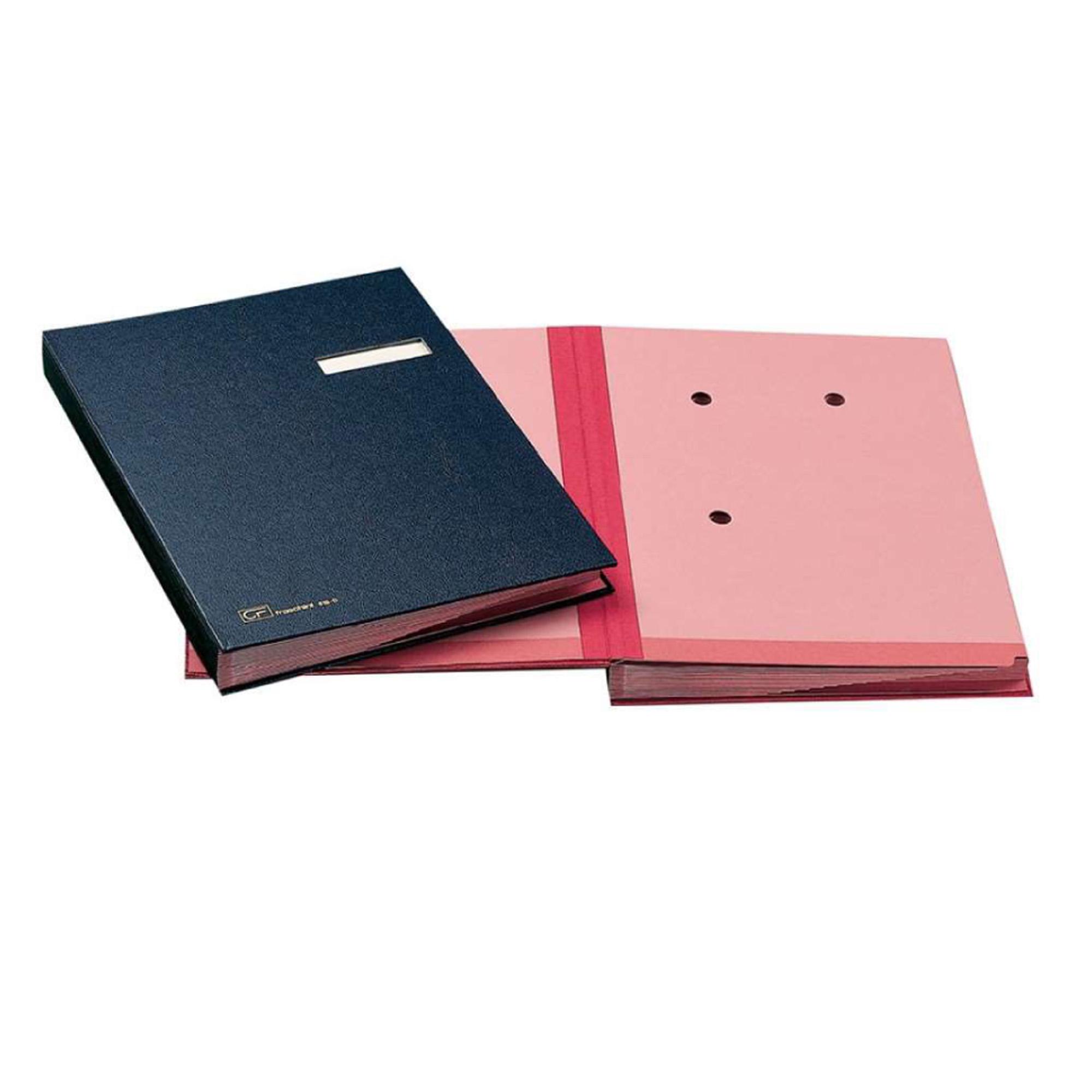 FRASCHINI LIBRO FIRMA 18 INTERCALARI IN DERMOIDE 240X340 mm COL. BLU