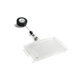 DURABLE - Porta biglietto da visita - per 54 x 85 mm - clip - trasparente (pacchetto di 10)