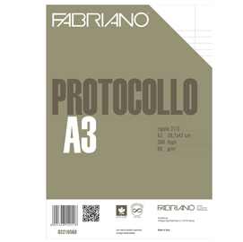 Fabriano CARTA PROTOCOLLO A4 60g 200ff - RIG C