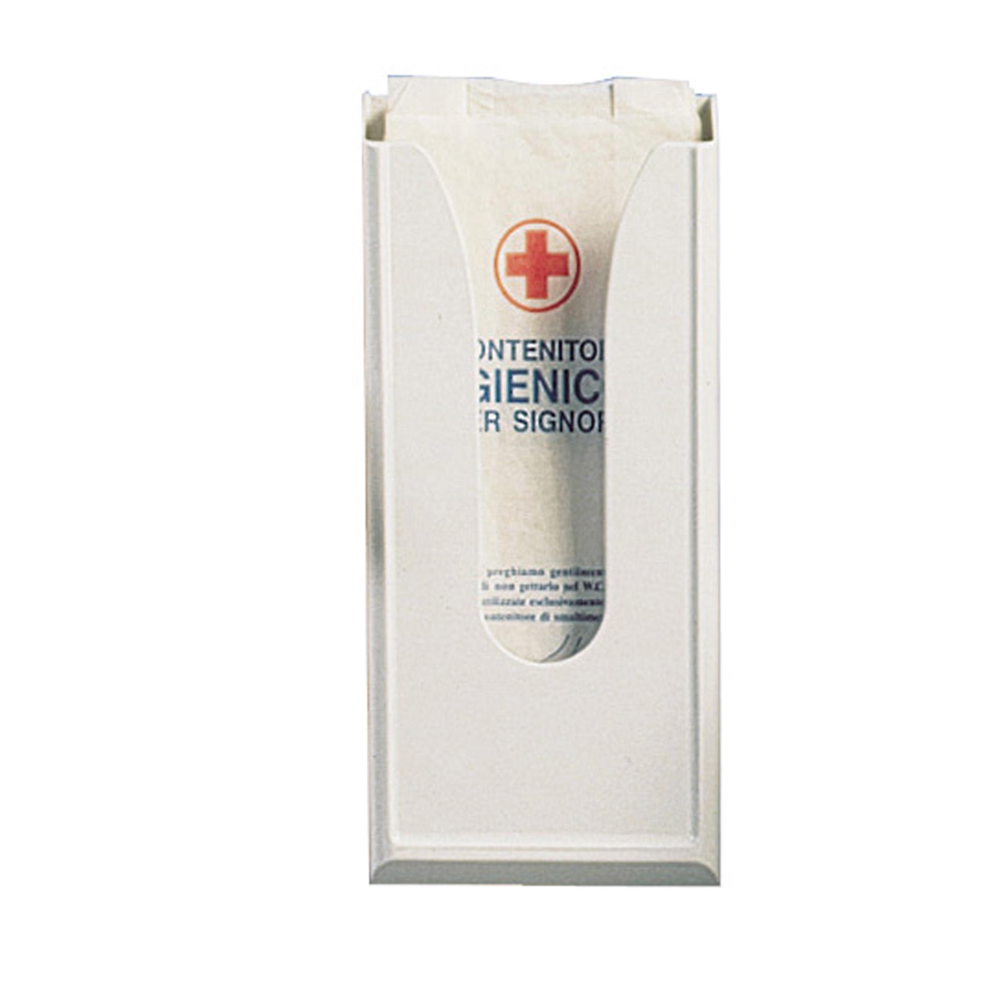 Dispenser per sacchetti igienici - capacità 60 sacchetti - 13,5x5,5x29,5 cm - bianco - Mar Plast