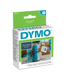 Rotolo 750 etichette LW S0929120 - 25 x 25 mm - carta - multiuso - removibile - bianco - Dymo