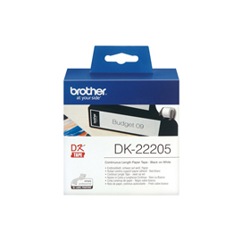 BROTHER DK-22205 NASTRO ADESIVO BIANCO STAMPA NERO 62MM …