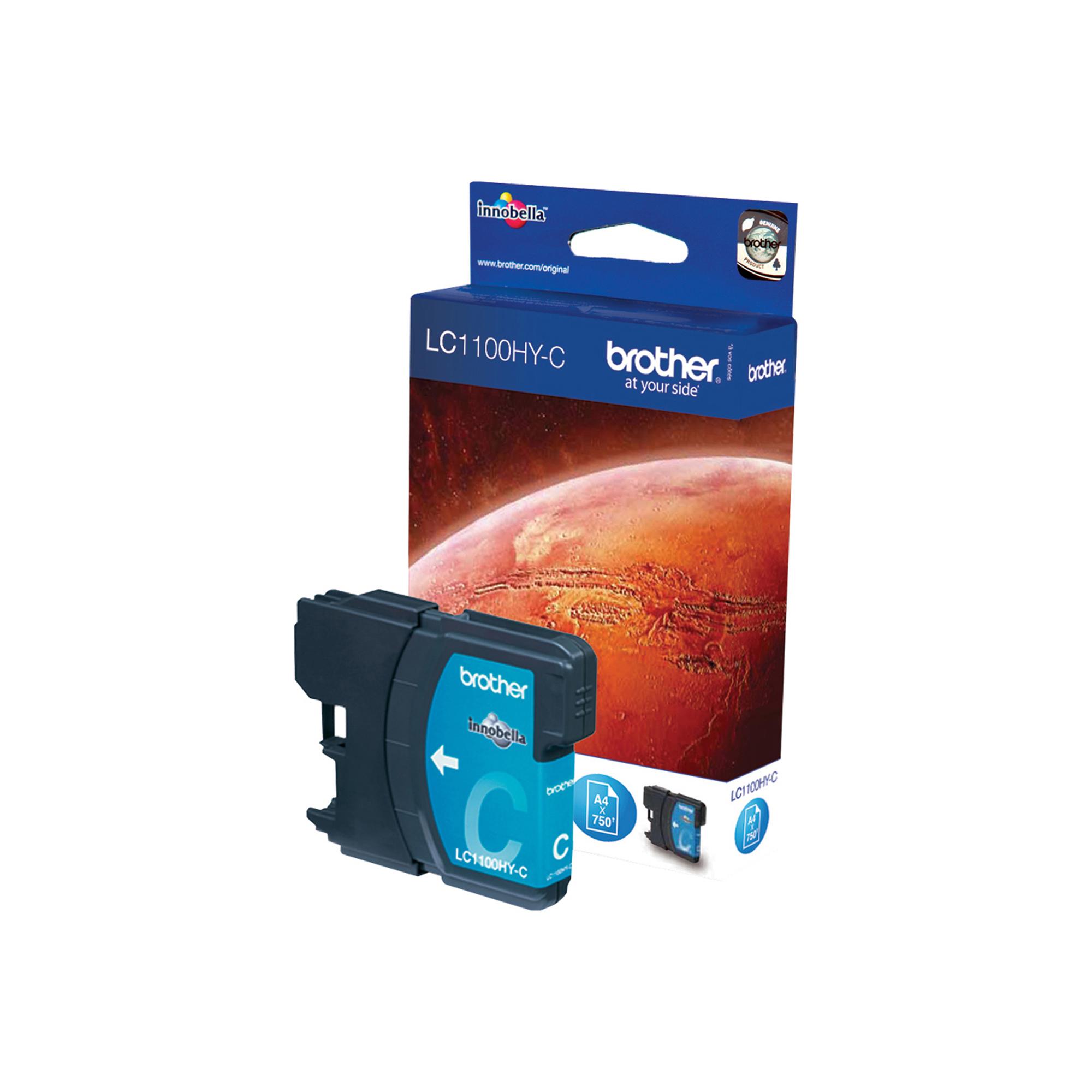 Brother LC1100HYC - Alta resa - ciano - originale - cartuccia d'inchiostro - per Brother DCP-6690CW, MFC-5890CN, MFC-5895CW, MFC-6490CW, MFC-6890CDW; Justio MFC-5890CN