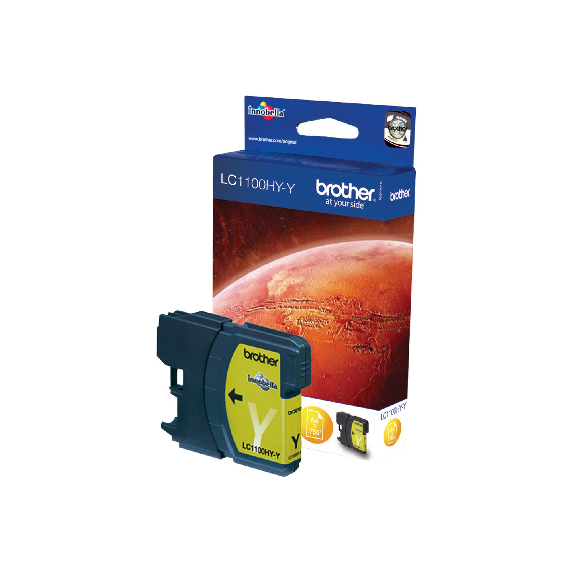 Brother LC1100HYY - Alta resa - giallo - originale - cartuccia d'inchiostro - per Brother DCP-6690CW, MFC-5890CN, MFC-5895CW, MFC-6490CW, MFC-6890CDW; Justio MFC-5890CN