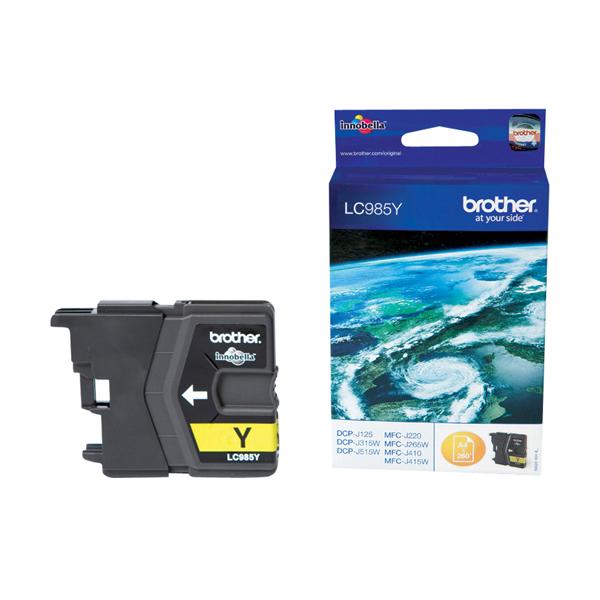 Brother LC985Y - Giallo - originale - cartuccia d'inchiostro - per Brother DCP-J125, DCP-J140, DCP-J315, DCP-J515, MFC-J220, MFC-J265, MFC-J410, MFC-J415