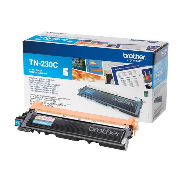 Brother TN230C - Ciano - originale - cartuccia toner - per Brother DCP-9010CN, HL-3040CN, HL-3040CW, HL-3070CW, MFC-9120CN, MFC-9320CN, MFC-9320CW
